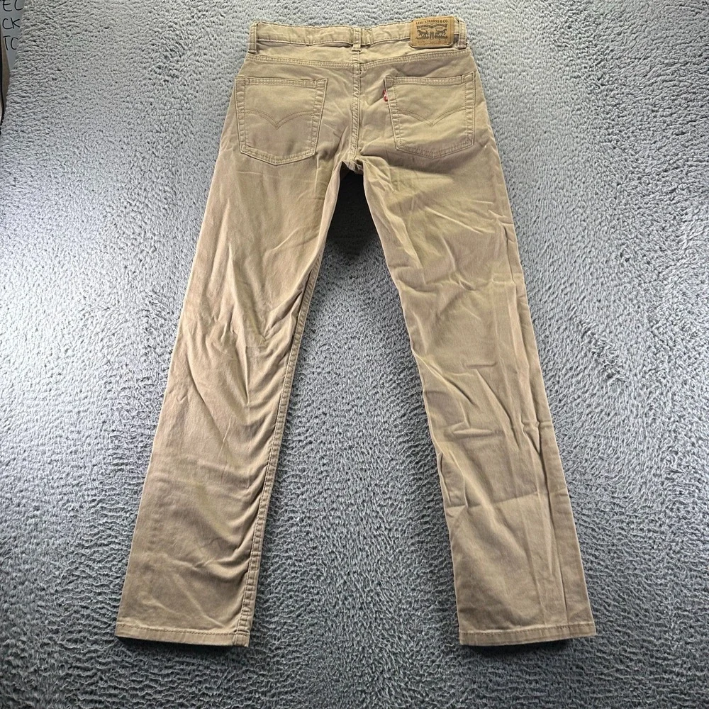 Levi's 511 Pant Boys 16 Brown Cotton‎ Chino Straight Ankle Slim Preppy Stretch